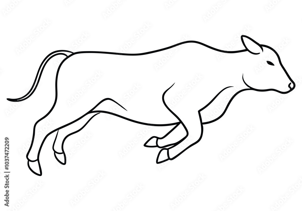 Minimalist Continuous Line Art of an Abstract Cow with Intricate Patterns Minimalist Continuous Line Art of an Abstract Cow with Intricate Patterns