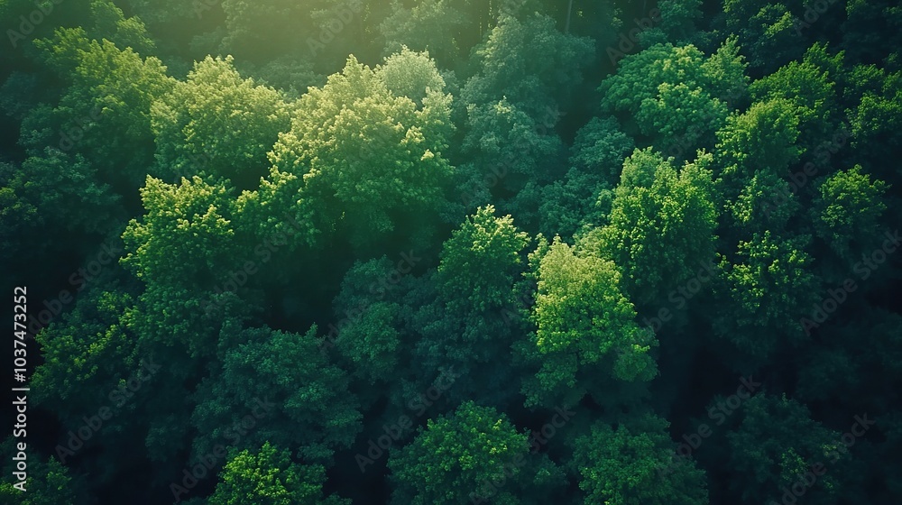 Aerial View of Lush Forest Canopy Aerial View of Lush Forest Canopy