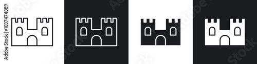 Castle icon. isolated vector icon.