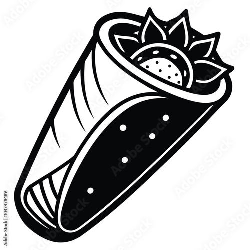 Fresh Burrito icon vector illustration