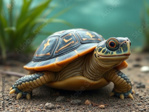 Photorealistic Funny turtle image