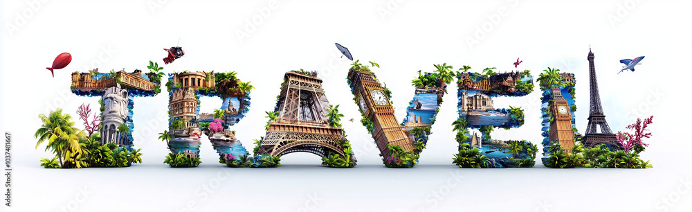 Obraz premium A vibrant, photorealistic image depicting the word