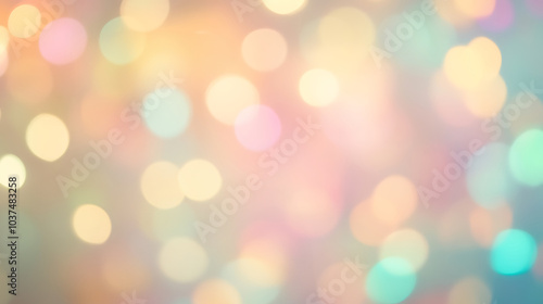 Abstract Colorful Bokeh Background with Christmas Lights and Bright Colors