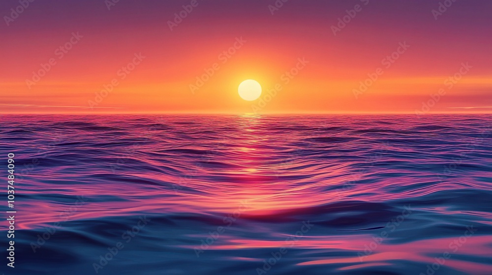 Sunset Serenity: Ocean Waves at Dusk Sunset Serenity: Ocean Waves at Dusk