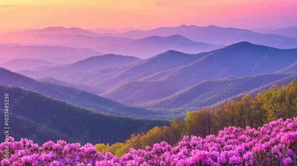 Serene Sunset over the Appalachian Mountains Serene Sunset over the Appalachian Mountains