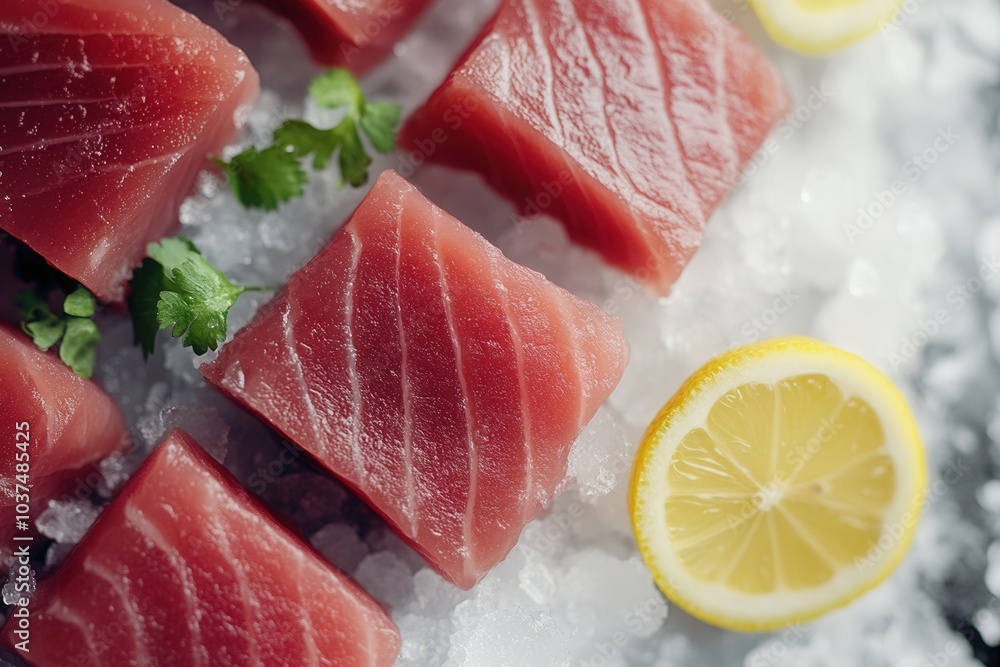 fresh tuna fillet, raw food, Japanese sushi fresh tuna fillet, raw food, Japanese sushi