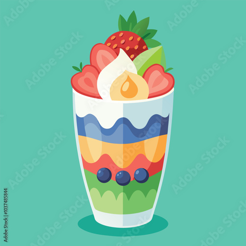 vector fruit parfait