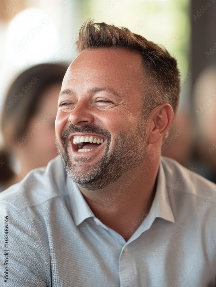 Fototapeta premium Jovial Man Laughing