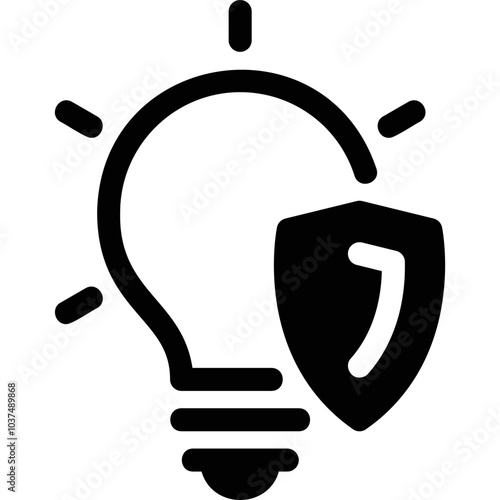 Simple vector icon light bulb