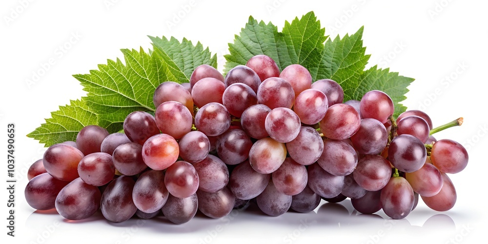Fototapeta premium red grapes isolated on white