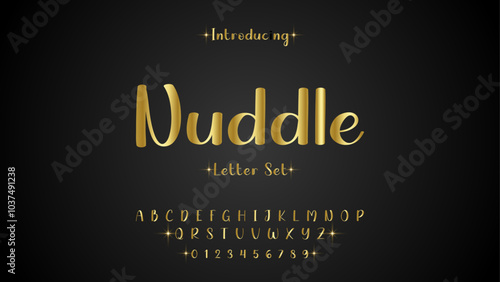 NUDDLE, Sports minimal tech font letter set. Luxury vector typeface for company. Modern gaming fonts logo design.