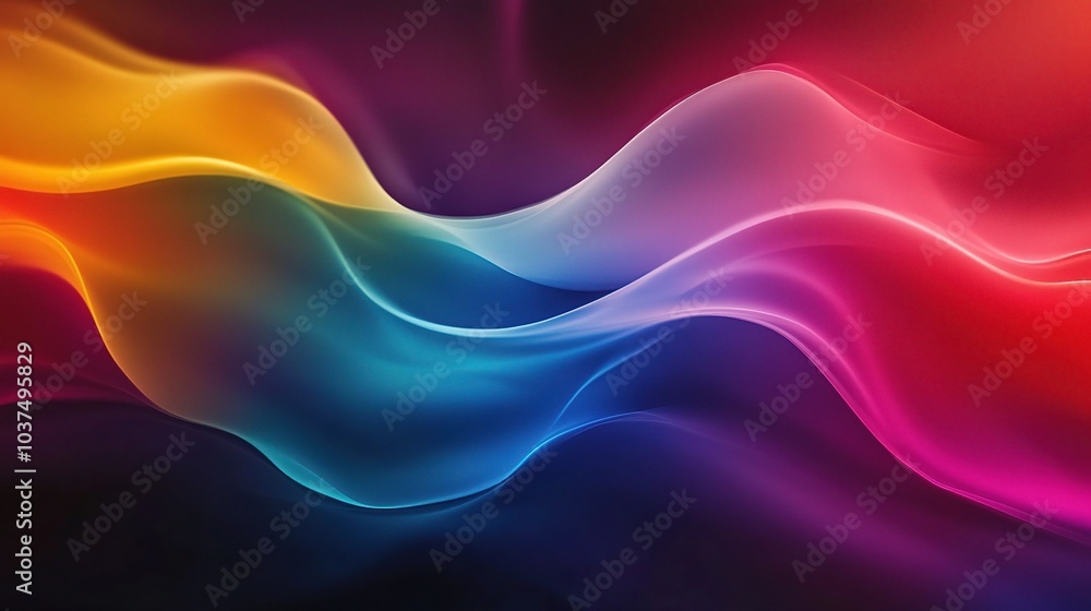 Vibrant Abstract Waves in Vivid Colors Vibrant Abstract Waves in Vivid Colors