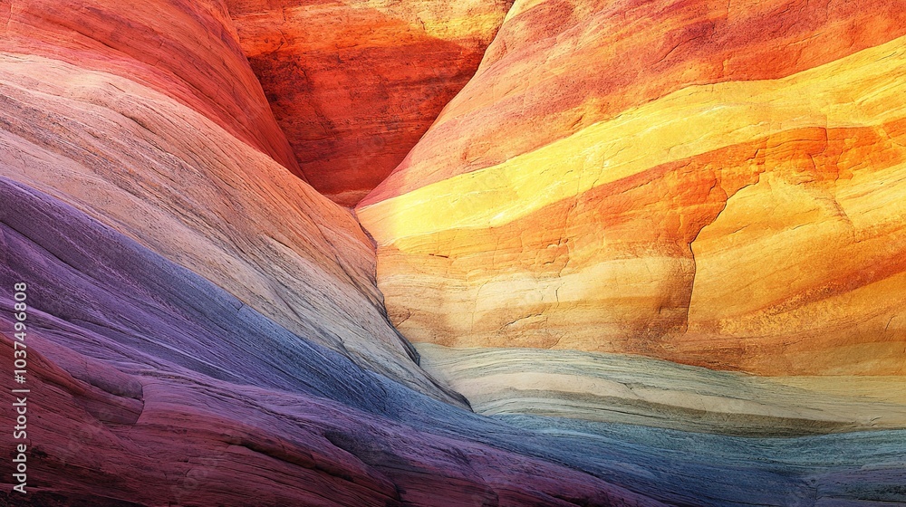 Obraz premium Vibrant Strata in Colorful Canyon Landscape