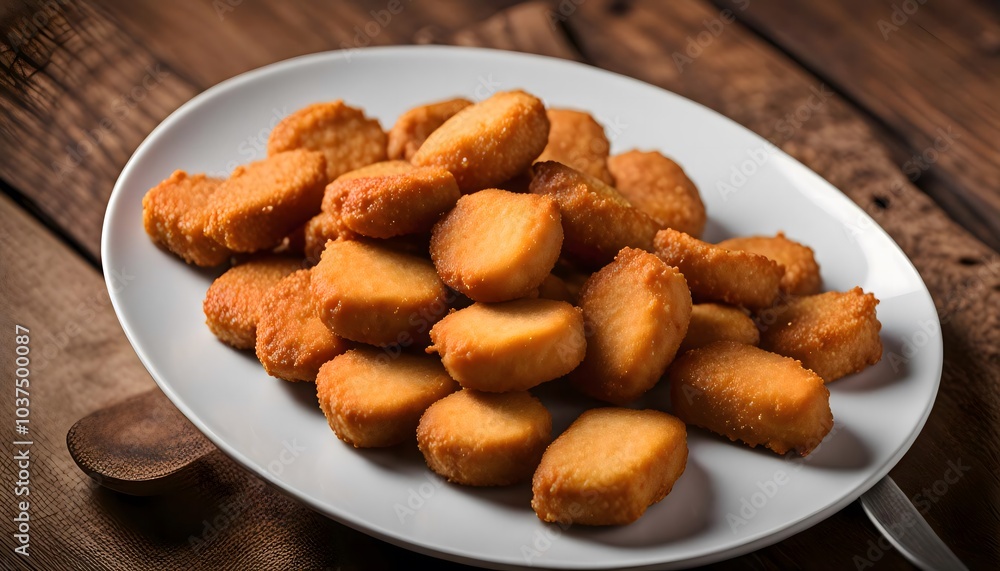 Crispy Fried Food on White Plate Crispy Fried Food on White Plate