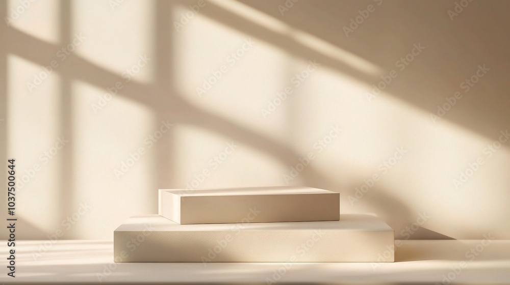 Minimalist Display of Simple Shapes and Shadows Minimalist Display of Simple Shapes and Shadows