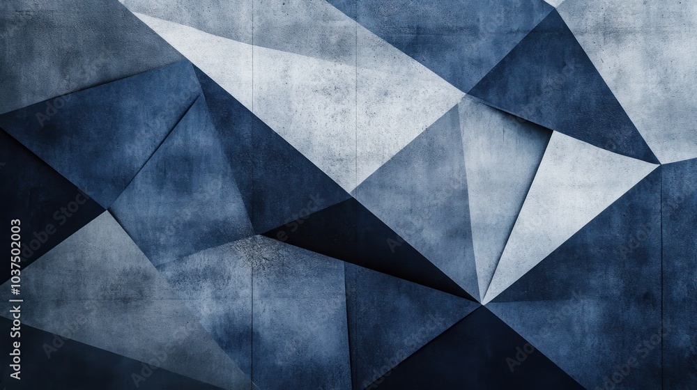 Abstract Geometric Design with Blue Hues Abstract Geometric Design with Blue Hues