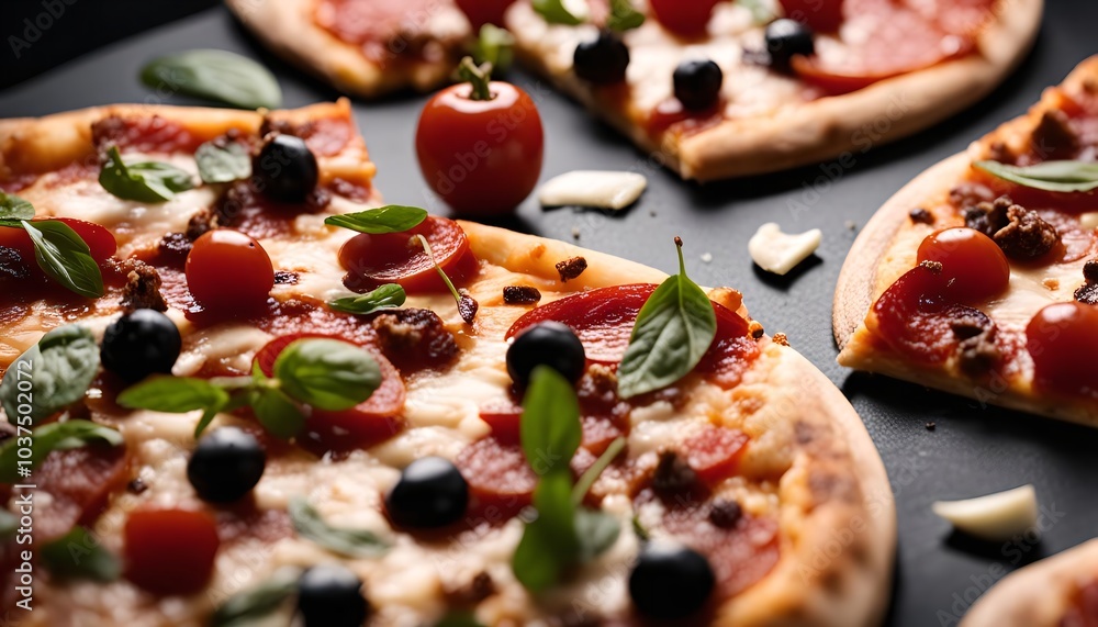 Delicious Pizza with Toppings Delicious Pizza with Toppings