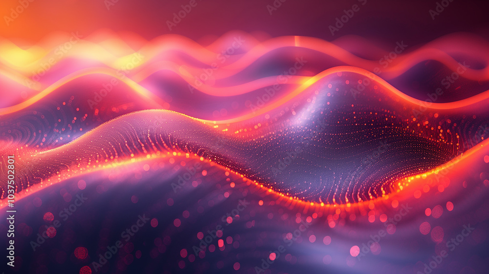 Fototapeta premium Abstract background with glowing liColorful, shiny and sparkling Wavesnes. 3d rendering. Wave. Abstract 3D Background, flowing texture. Nice waves. Dynamic Flowing backdrop.