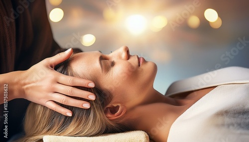 Woman Having Reiki Healing
