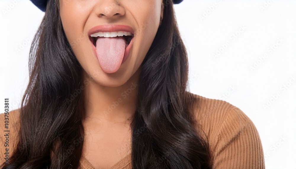 Woman Showing Tongue