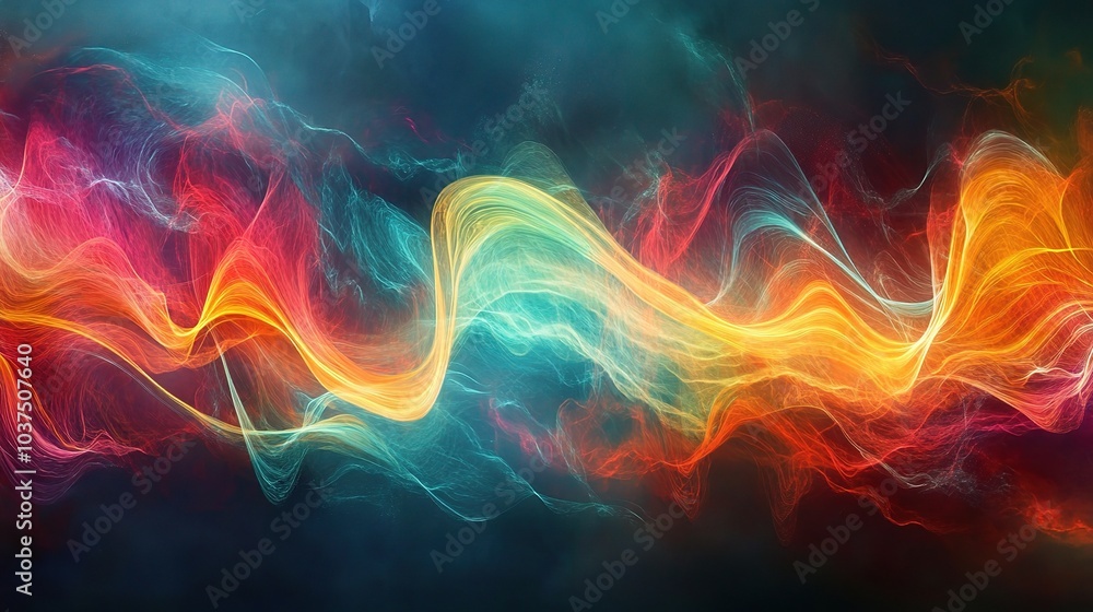 Vibrant Abstract Light Flowing Waves Vibrant Abstract Light Flowing Waves