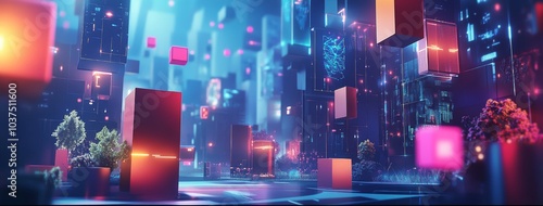 symbol floating in cyberspace