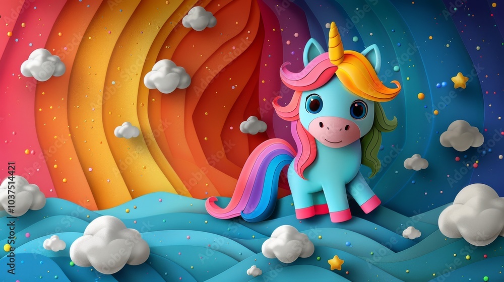Fototapeta premium Magical unicorn