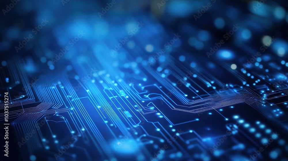 Abstract Blue Circuit Board Background Image Abstract Blue Circuit Board Background Image