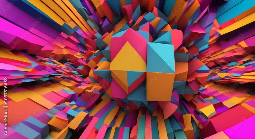 Abstract animation of multicolor refraction effect 3d render seamless looped video 4k animation Abstract animation of multicolor refraction effect 3d render seamless looped video 4k animation