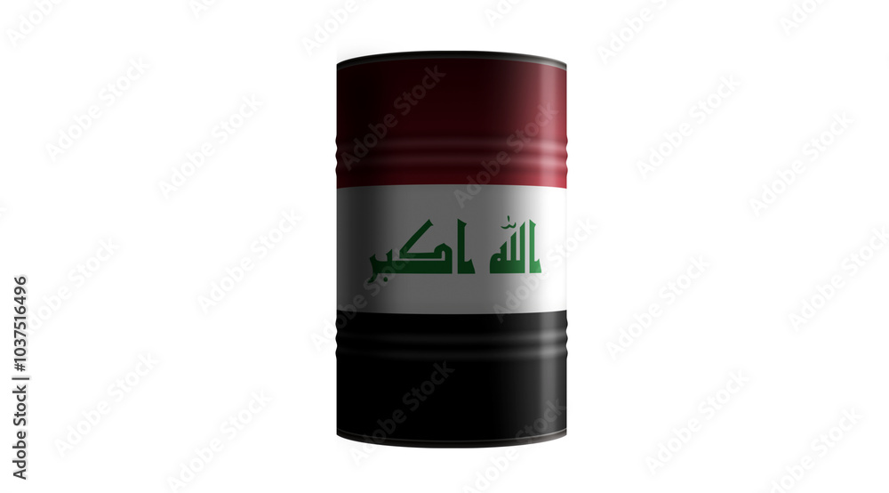 Iraq oil crude petroleum fuel barrels in row transparent Iraq oil crude petroleum fuel barrels in row transparent