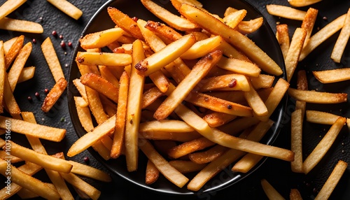 Golden French Fries in a Bowl