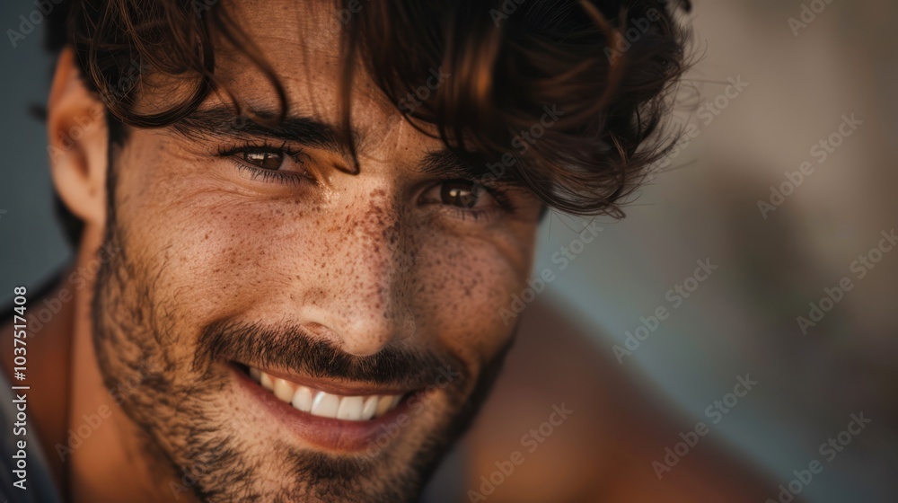 Smiling Man with Freckles Smiling Man with Freckles