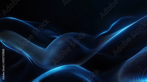 Abstract Blue Light Waves