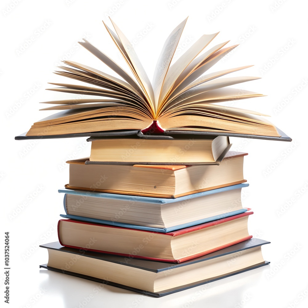 Fototapeta premium stack of books isolated