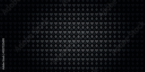 Seamless Gambling Card Suits Background black and silver