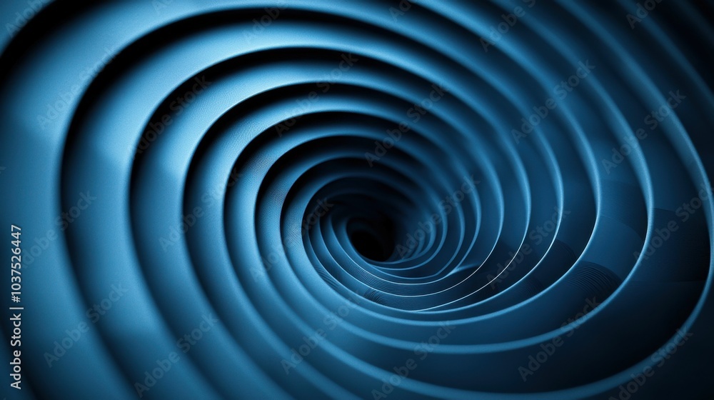 A visually striking blue abstract design featuring spiraled shapes creating a mesmerizing tunnel effect, emphasizing modern geometric elements. A visually striking blue abstract design featuring spiraled shapes creating a mesmerizing tunnel effect, emphasizing modern geometric elements.