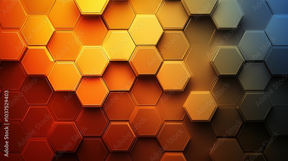 A visually striking hexagonal pattern in vibrant shades of orange and yellow, creating a modern, textured digital design. A visually striking hexagonal pattern in vibrant shades of orange and yellow, creating a modern, textured digital design.