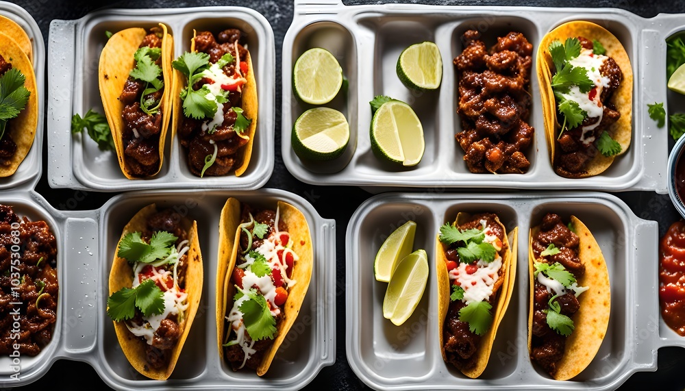 Delicious Tacos in a Tray Delicious Tacos in a Tray