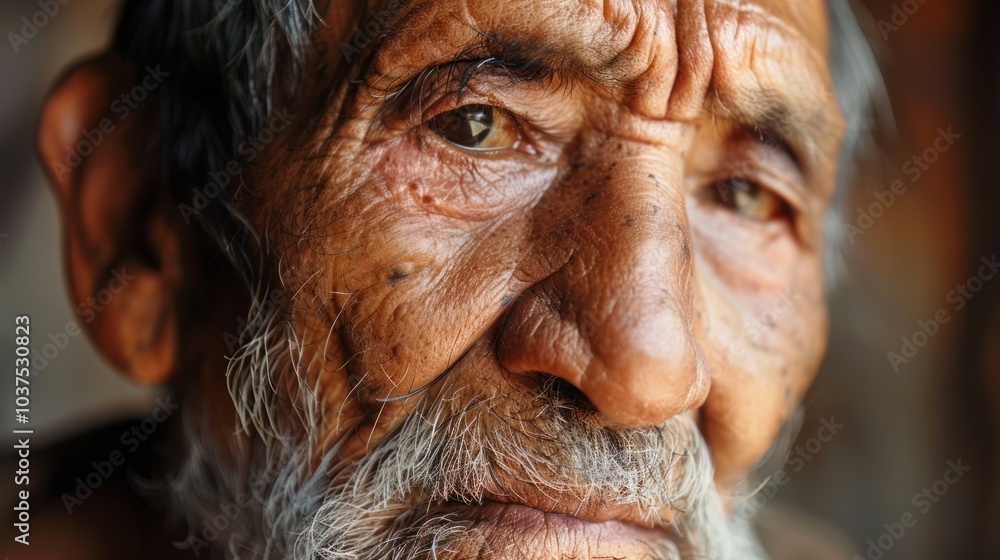 Close-Up Portrait of an Elderly Man Close-Up Portrait of an Elderly Man