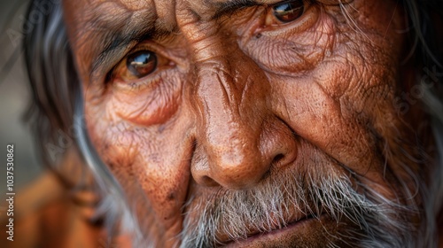 Close-up Portrait of an Elderly Man