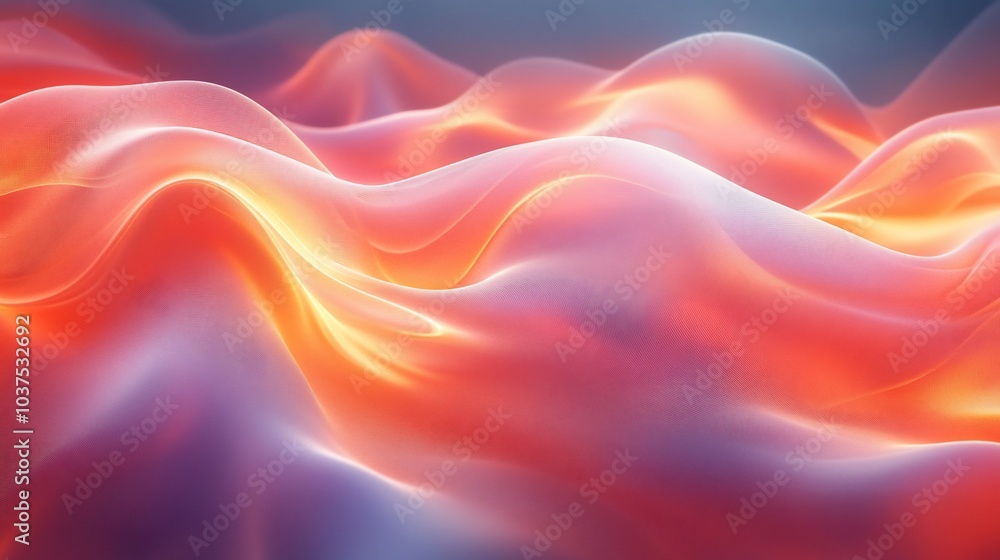 Fototapeta premium Abstract waves of soft colors create a serene and dynamic visual experience.
