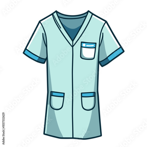 Medical scrubs vector icon, healthcare uniform symbol
