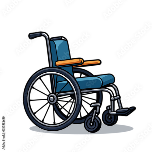 Wheelchair vector icon, mobility aid symbol