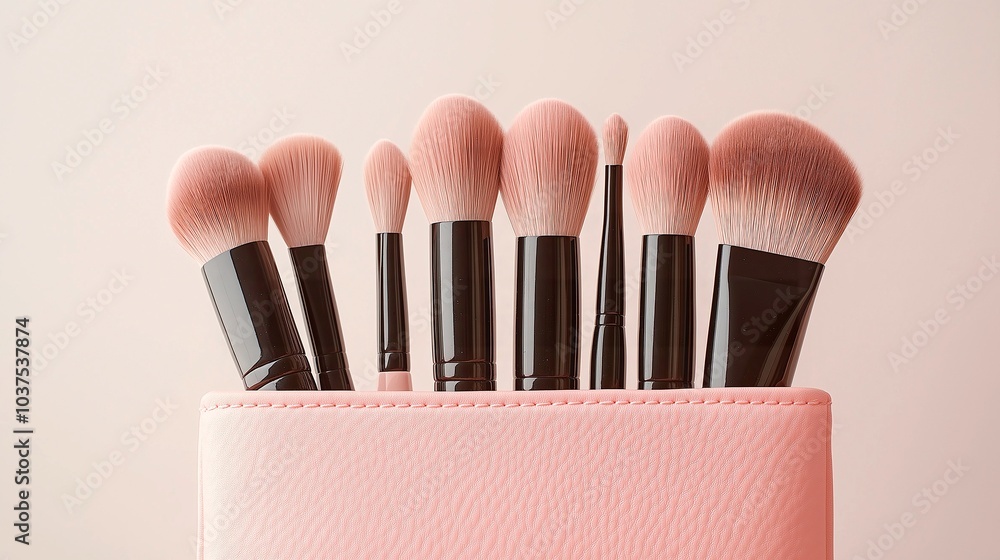 make - up brushes in the box. cosmetics. make - up brushes in the box. cosmetics.