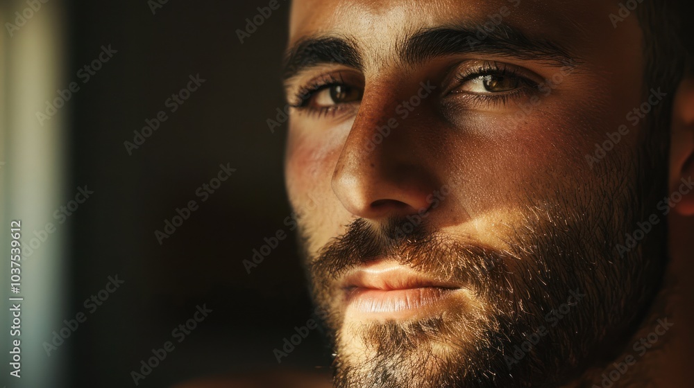 Intense Gaze of a Young Man Intense Gaze of a Young Man