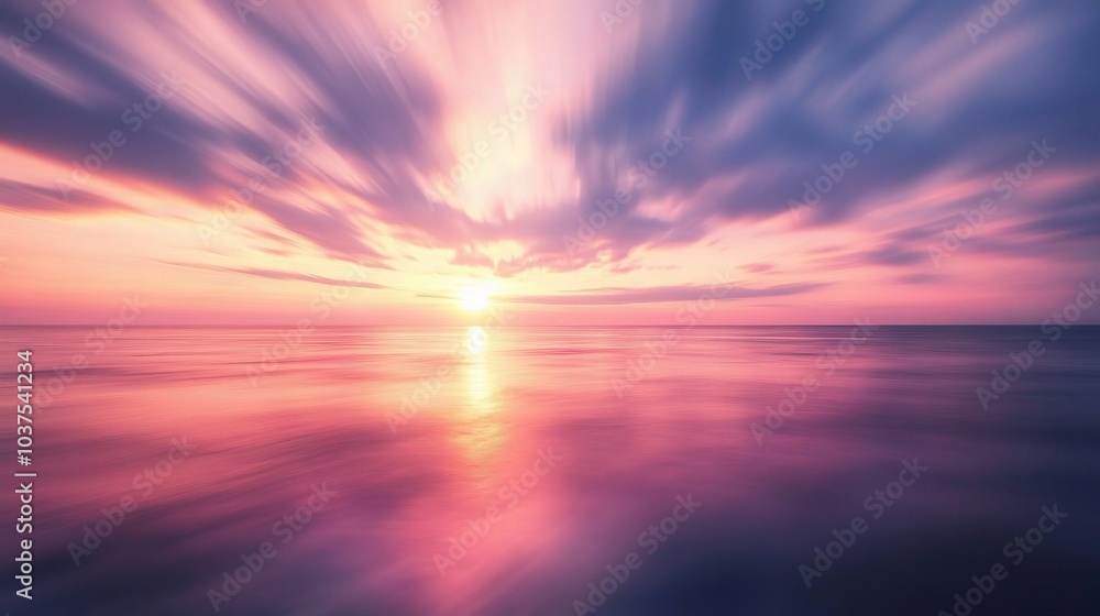 Serene Sunset at Sea: A mesmerizing panorama of a breathtaking sunset over the ocean, with vibrant hues of pink, purple, and orange painting the sky and reflecting on the tranquil water. Serene Sunset at Sea: A mesmerizing panorama of a breathtaking sunset over the ocean, with vibrant hues of pink, purple, and orange painting the sky and reflecting on the tranquil water.