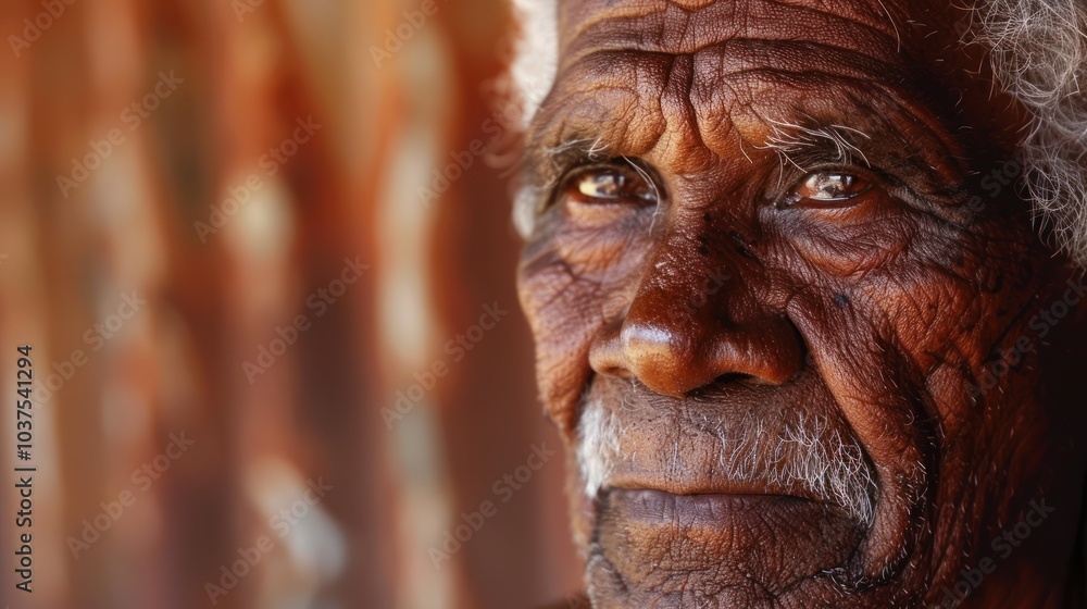 Close-up Portrait of an Elderly Indigenous Man Close-up Portrait of an Elderly Indigenous Man