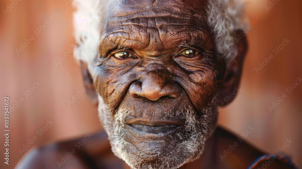 Portrait of an Elderly Aboriginal Man Portrait of an Elderly Aboriginal Man