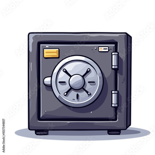 Vector illustration of safe box, security and savings concept