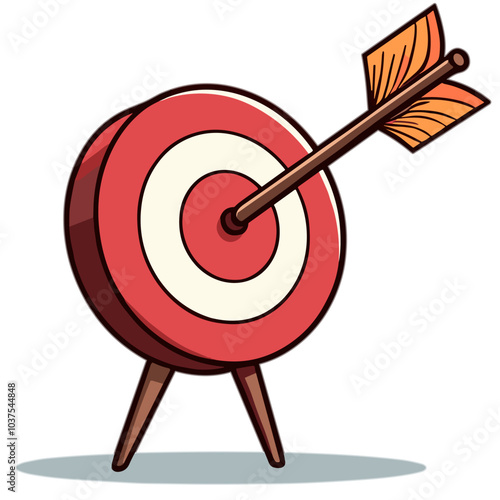 Bullseye target with arrow vector illustration for goal achievement concept